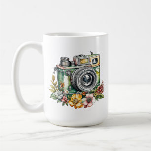 Taza De Café Gráficos fotográficos y citas   Cámara vintage