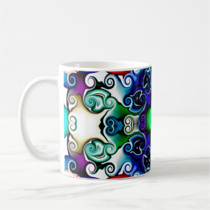 Taza De Café Gráficos informáticos. Ilustracion de un flujo abs
