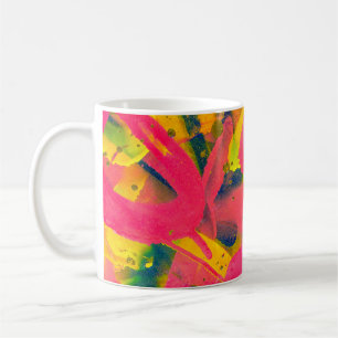 Taza De Café Grafiti colorido. Artarta de calle abstracta de ci