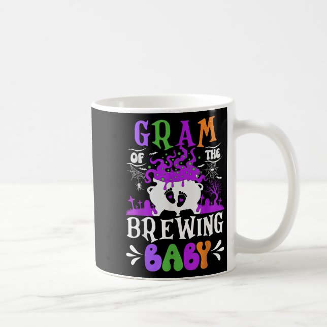 Taza De Café Gram Of The Brewing Baby Grandma To Be Halloween  (Derecha)