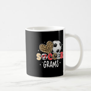 Taza De Café Gramas de fútbol Corazón de leopardo lindo Jugador
