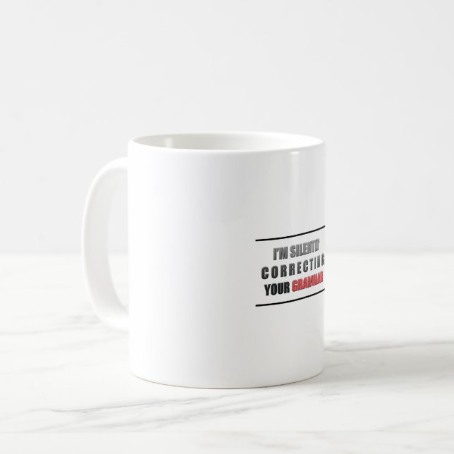 Taza De Café Gramática correcta (Anverso izquierdo)