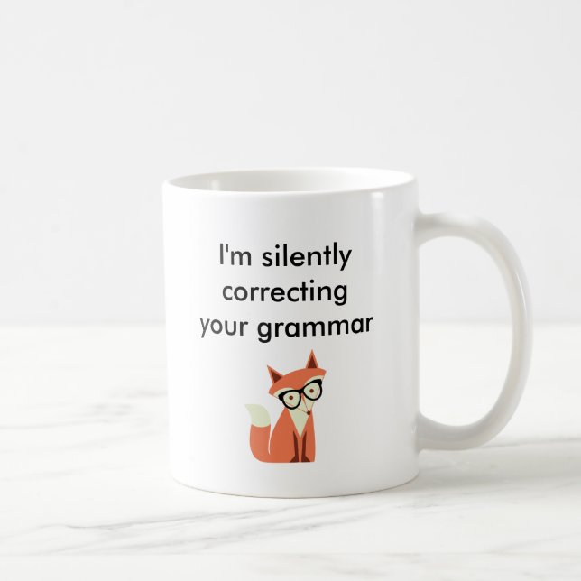 Taza De Café Gramática del Fox del inconformista (Derecha)
