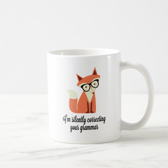 Taza De Café Gramática del Fox del inconformista (Derecha)