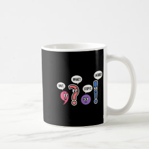 Taza De Café Gramática divertida espera qué paro estoy de acuer