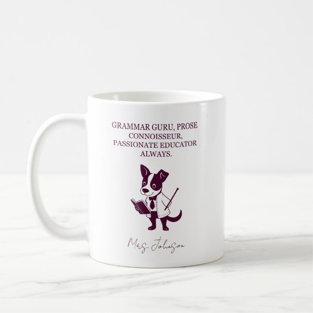Taza De Café Grammar Guru Prose Connoisseur Passionate Educator (Izquierda)