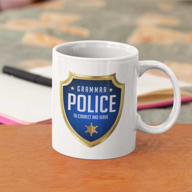 Taza De Café Grammar Police Funny (grammar police teacher funny mug)