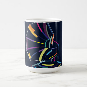 Taza De Café gramófono vintage antiguo