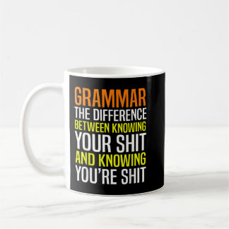 Taza De Café Gramosamente profesor de inglés Grammar Sarcasmo p