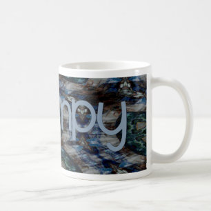 Taza De Café Grampy abstracto azul