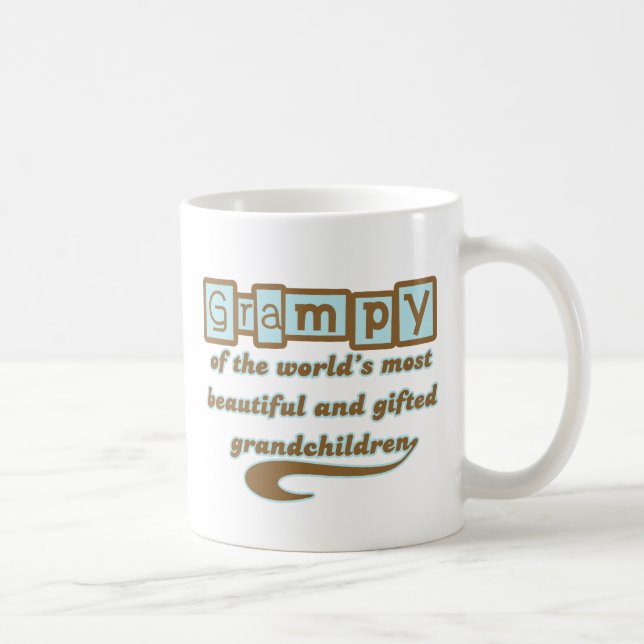 Taza De Café Grampy de nietos dotados (Derecha)