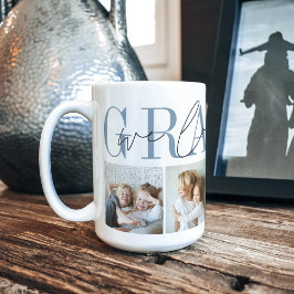 Taza De Café Grampy We Love You 4 Collage de fotos