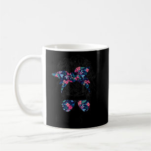 Taza De Café Grams Life Messy Hair Bun Flower Women's Da