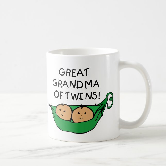 Taza De Café Gran abuela de la vaina de los gemelos (Derecha)