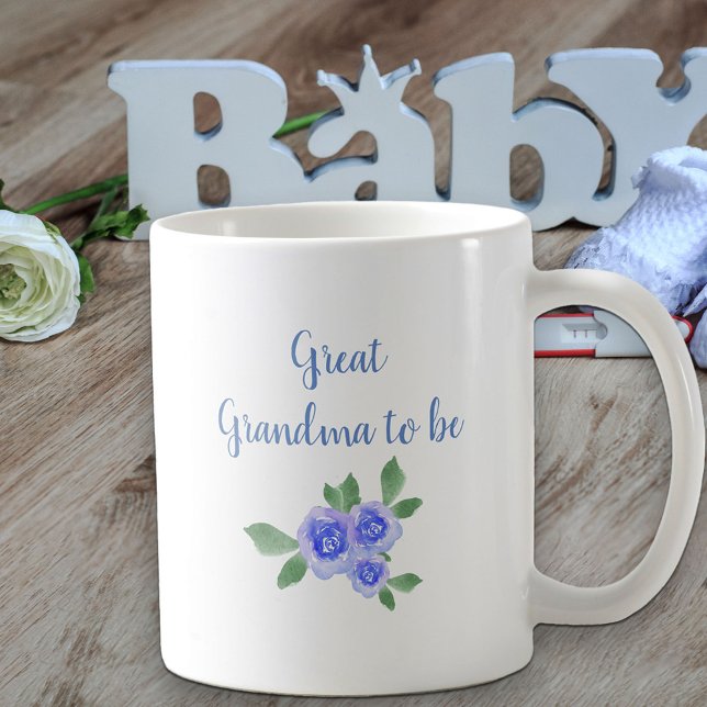 Taza De Café Gran abuela para ser Recién nacido y ser azul (Subido por el creador)