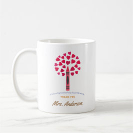 Taza De Café Gran árbol de crayón / Apreciación del profesor