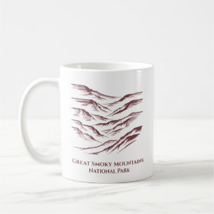 Taza De Café Gran arte de la línea del parque nacional de las m