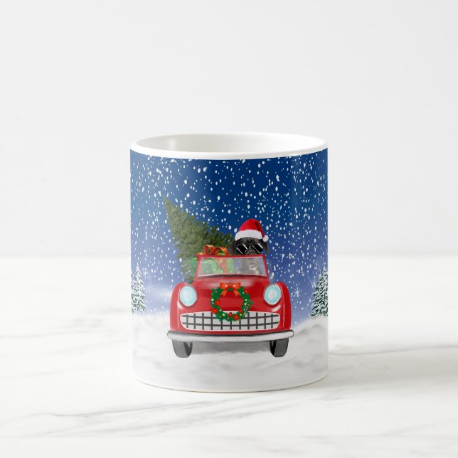 Taza De Café Gran Autobús De Perro De Danés En Navidades De Nie (Centro)