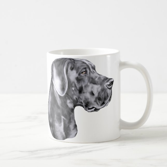 Taza De Café Gran azul danés sin cortar (Derecha)