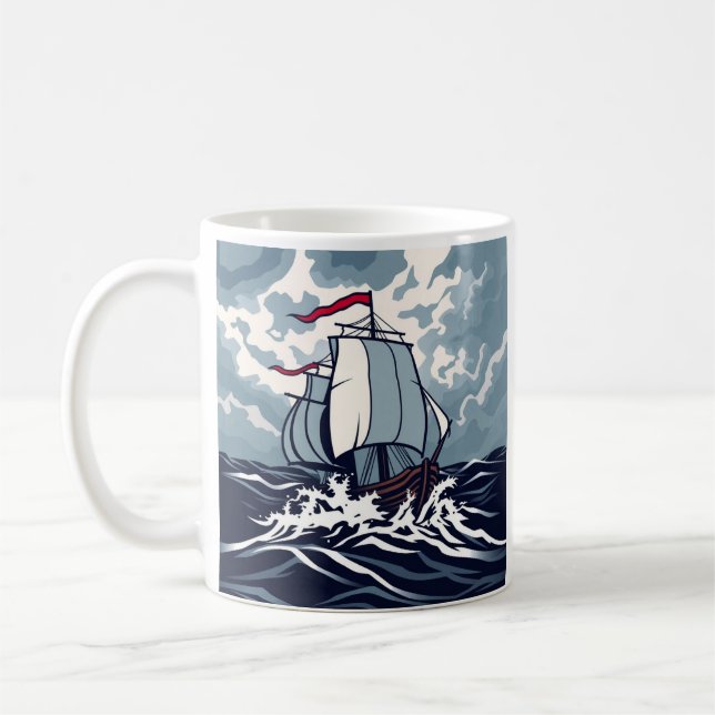 Taza De Café Gran barco barrena (Izquierda)