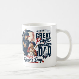 Taza De Café Gran base de béisbol de papá diseño personalizado 
