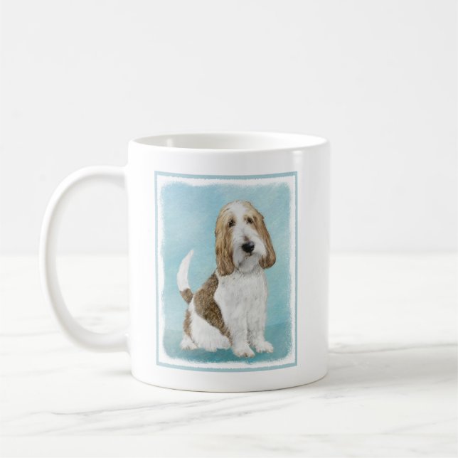 Taza De Café Gran Basset Griffon Vendeen - Arte Perro Original (Izquierda)