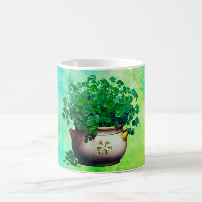 Taza De Café Gran Bouquet de rocas chamuscas sobre fondo pintad (Centro)