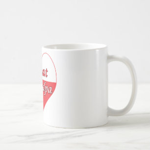 Taza De Café Gran corazón polaco del abuelo