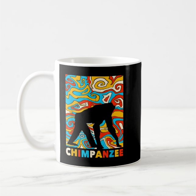 Taza De Café Gran Costuma de mono de diseño de chimpancé (Izquierda)