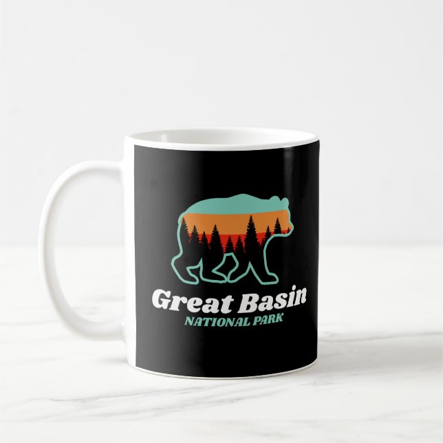 Taza De Café Gran Cuenca Parque Nacional Nevada Bear Retro (Izquierda)