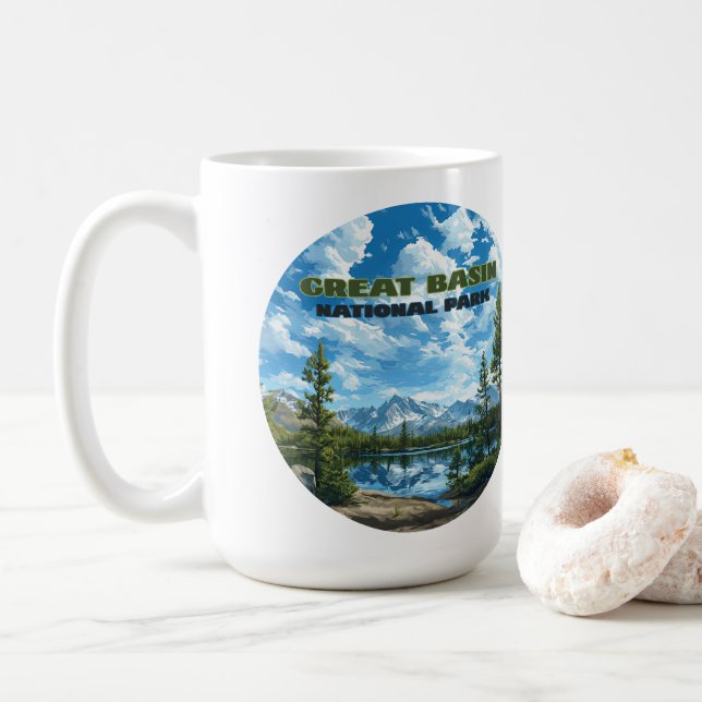 Taza De Café Gran Cuenca Parque Nacional Nevada Pico de Ruedas (Con donut)