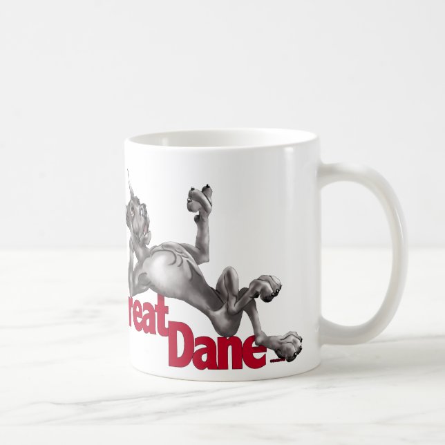 Taza De Café Gran Dane Atrás Negro (Derecha)