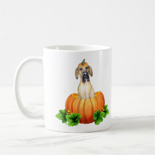 Taza De Café Gran Dane Halloween Mantle/Fawn personalizado RB