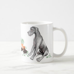 Taza De Café Gran dane Naughty Pup Black UC
