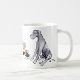 Taza De Café Gran Dane Naughty Pup Blue UC
