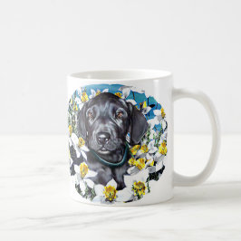 Taza De Café Gran dane Pup en negro de Daffodils