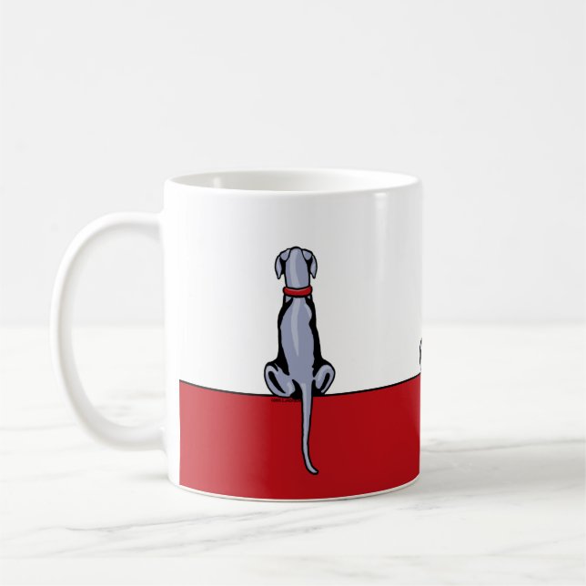 Taza De Café Gran Dane Sit Blue UC Café Mug (Izquierda)