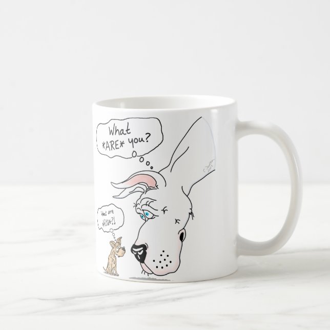 Taza De Café Gran dane y blanco chihuahua (Derecha)