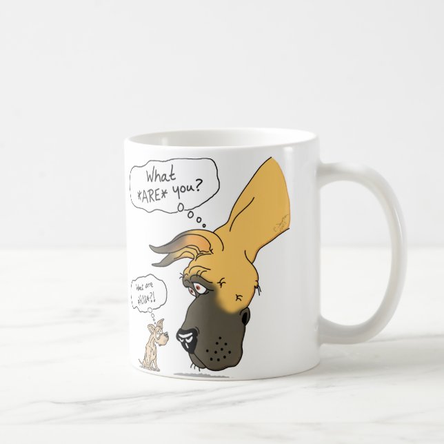 Taza De Café Gran dane y Chihuahua Fawn (Derecha)