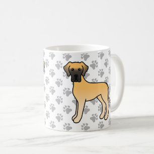 Taza De Café Gran Danés cervato perro de dibujos animados lindo