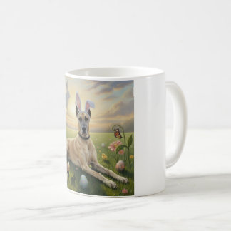 Taza De Café Gran Danés con orejas de conejo Pascua Primavera P