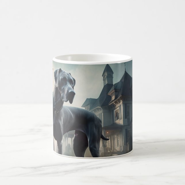 Taza De Café Gran Danés de Halloween Espantoso (Centro)