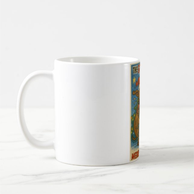 Taza De Café Gran Danés divertido de Navidad  (Izquierda)