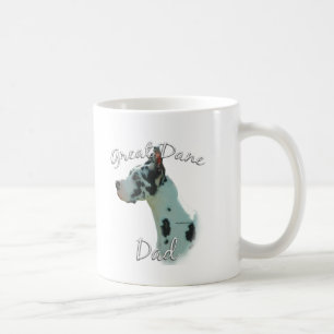 Taza De Café Gran danés (harlequín) papá 2