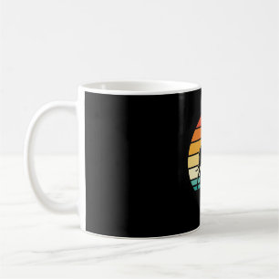 Taza De Café Gran Danés Silueta de Perro Atardecer Retro