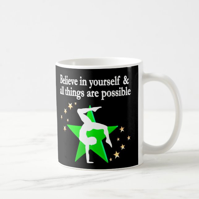 TAZA DE CAFÉ GRAN DISEÑO DE GIMNASTICA VERDE (Derecha)