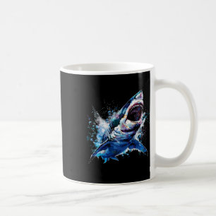 Taza De Café Gran Escúmulo De Tiburones Blancos Buceando El Ama
