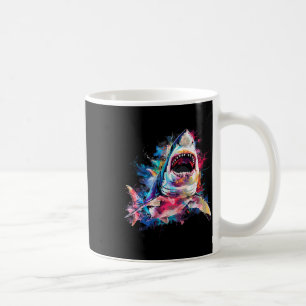 Taza De Café Gran Escúmulo De Tiburones Blancos Buceando El Ama