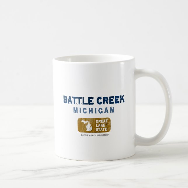 Taza De Café Gran estado del lago battle Creek Michigan (Derecha)