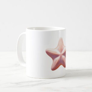 Taza De Café Gran Estrella de Mar Rosa